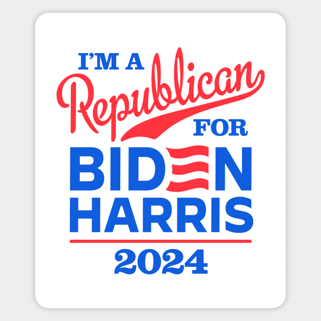 I'm a Republican For Biden 2024 Sticker by MotiviTees